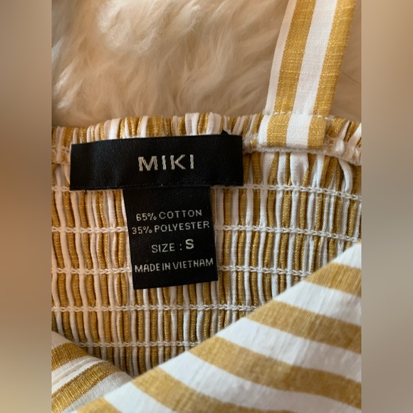 Miki Olive-Yellow Striped Sundress - Picture 7 of 7